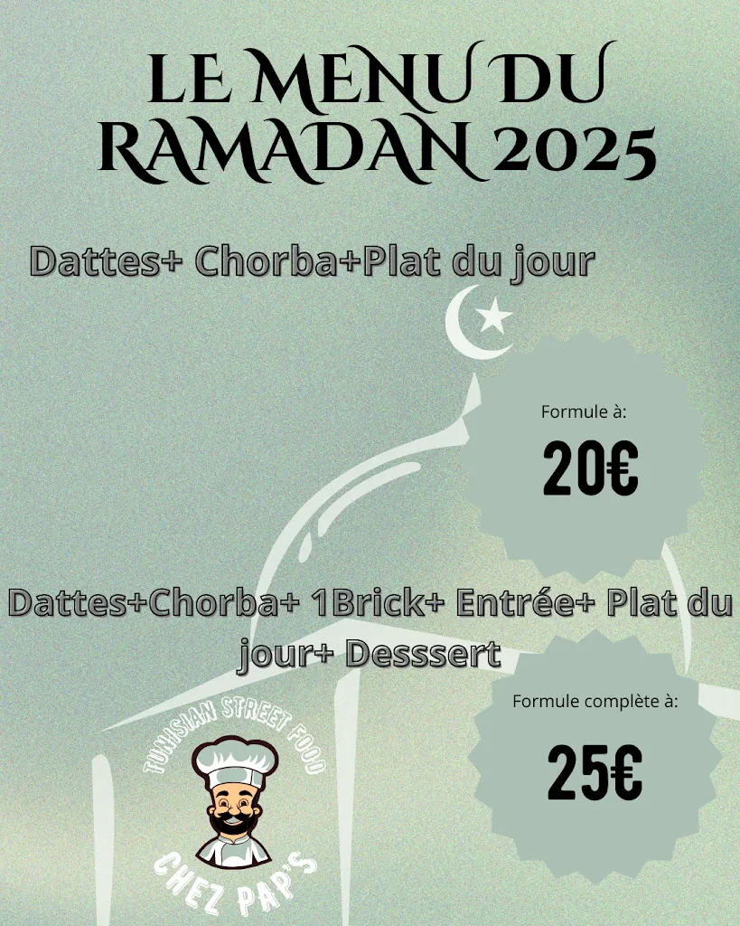 Menu_CHEZ PAP'S- Tunisian Street Food_Petit-Quevilly_image_1