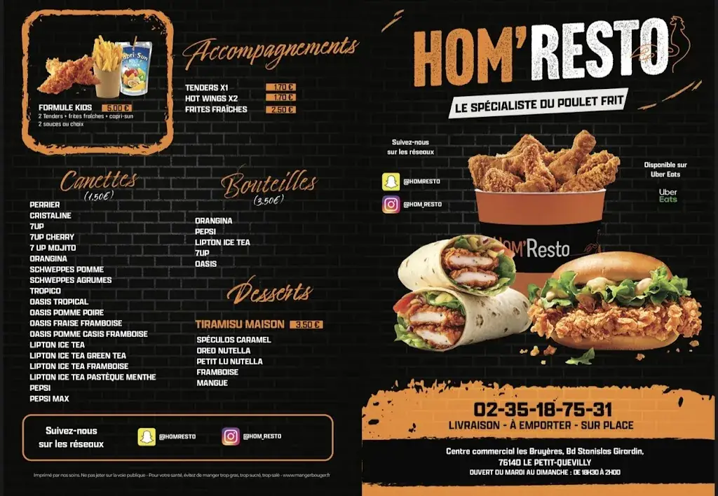 Menu_HOMRESTO PETIT-QUEVILLY_Petit-Quevilly_immagine_1