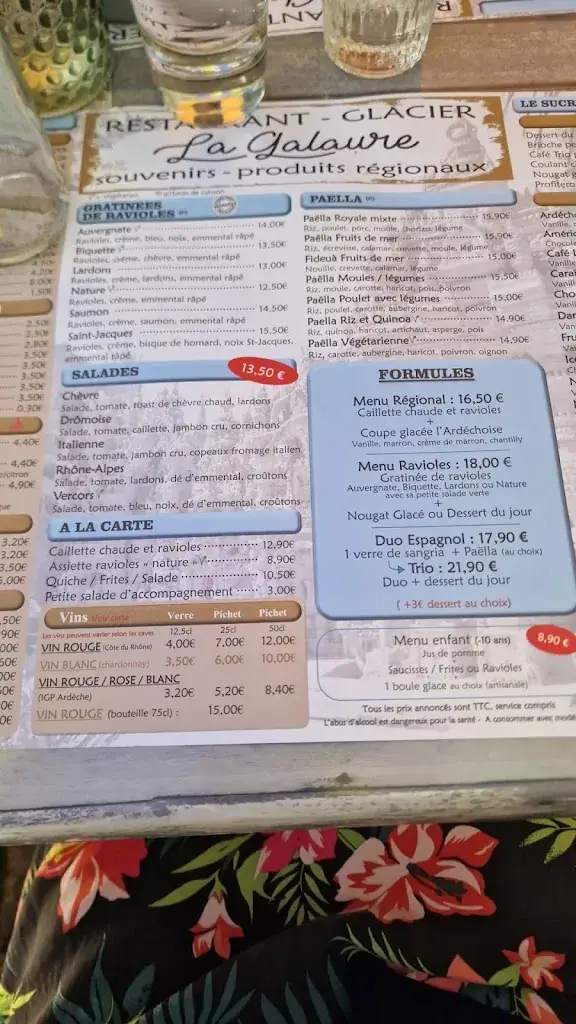 Menü_Snack-Bar La Galaure_Hauterives_Bild_4