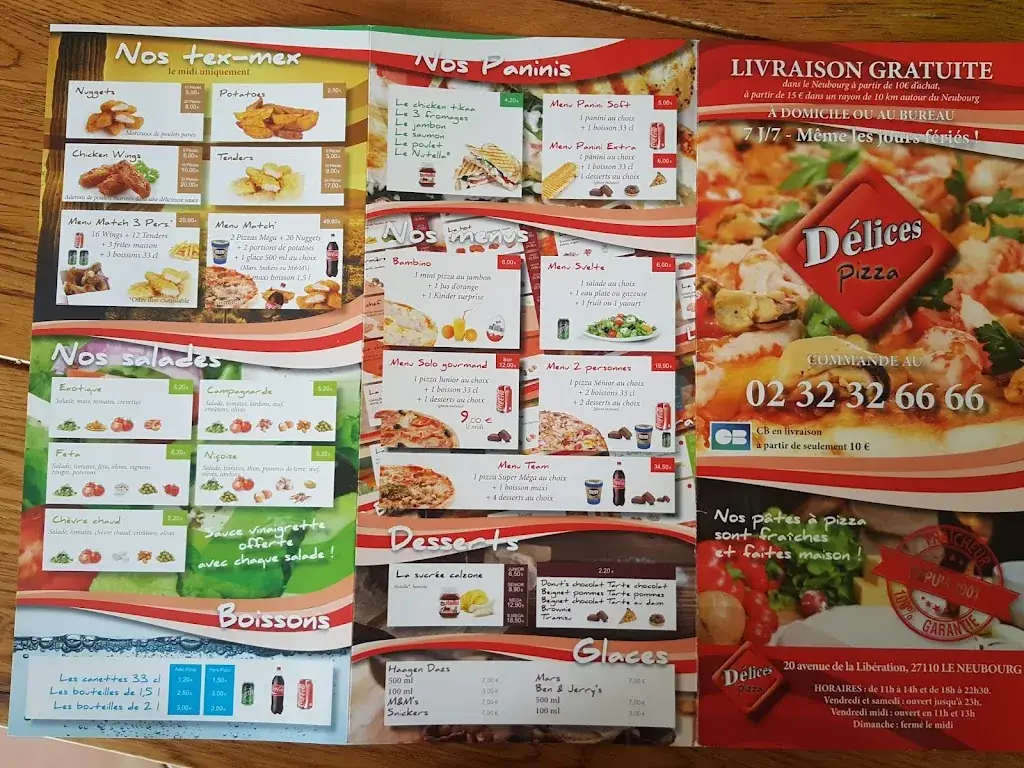 Menu_Délices _ pizza_Neubourg_image_1