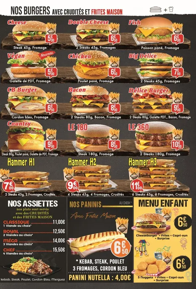 Menu_Délices burger Carnot le Neubourg_Neubourg_image_4