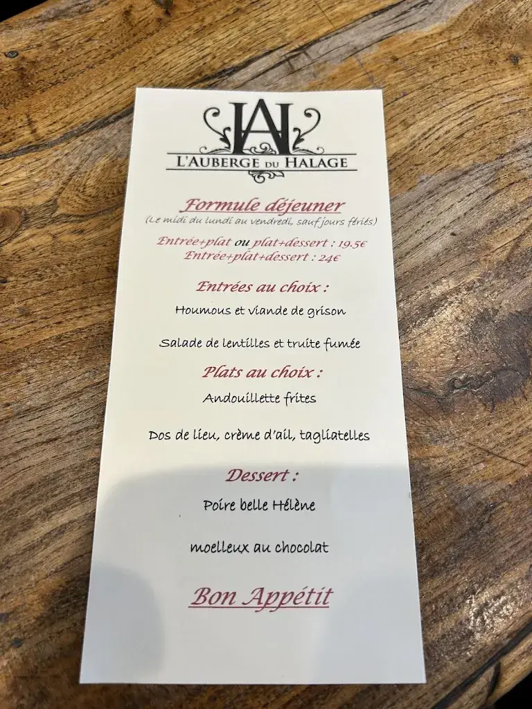 Menu_L’auberge du Halage_Poses_image_1