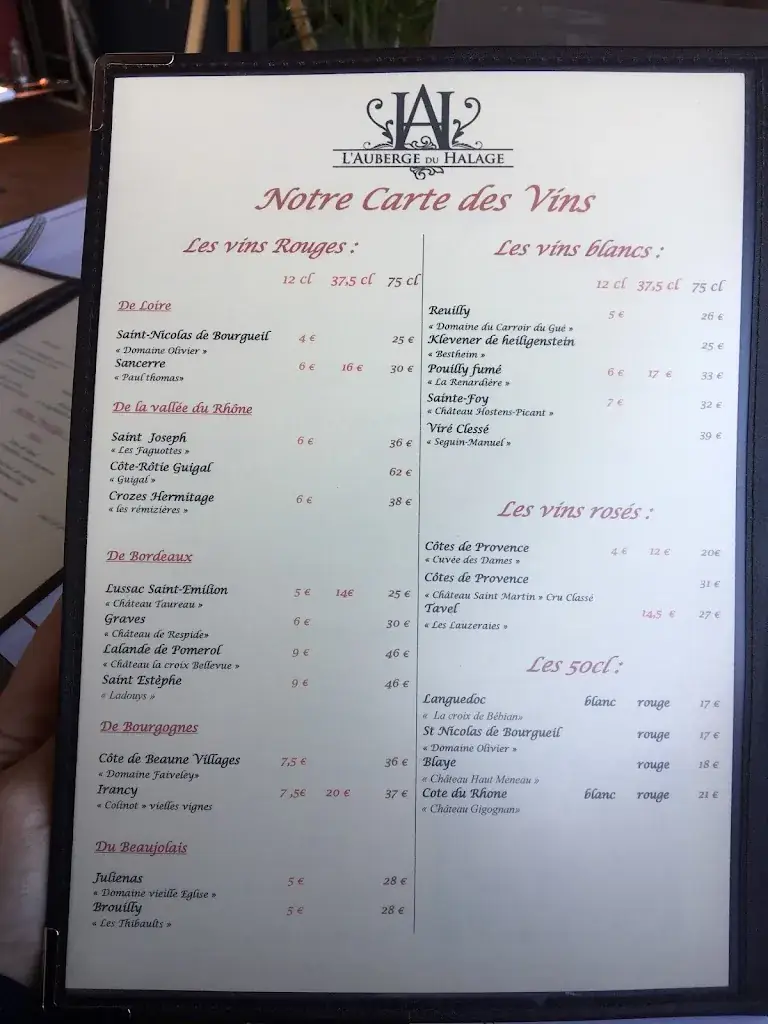 Menu_L’auberge du Halage_Poses_image_4