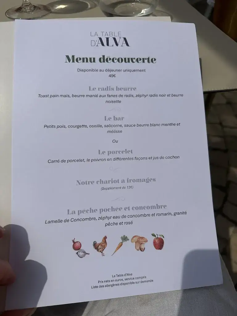 Menu_LA TABLE D'ALVA_Vaudreuil_immagine_1