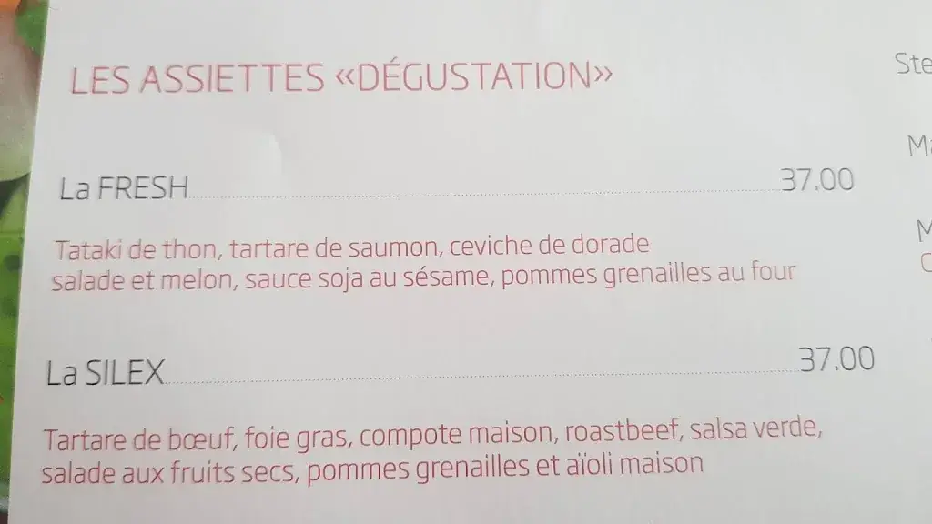 Menu_Restaurant Le Silex_Hauterive_image_1