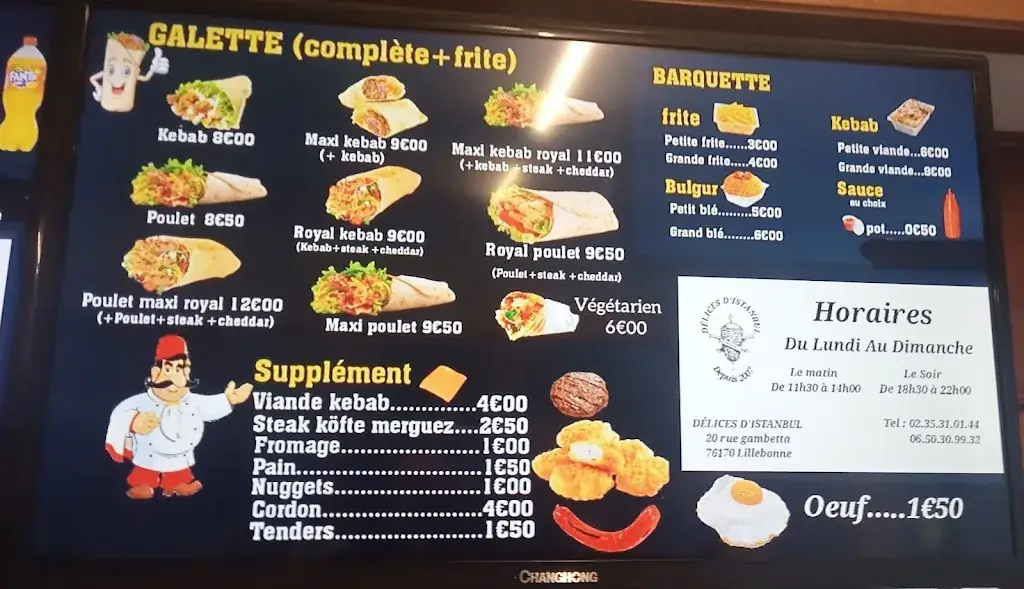 Menu_Délices d’Istanbul_Lillebonne_image_1