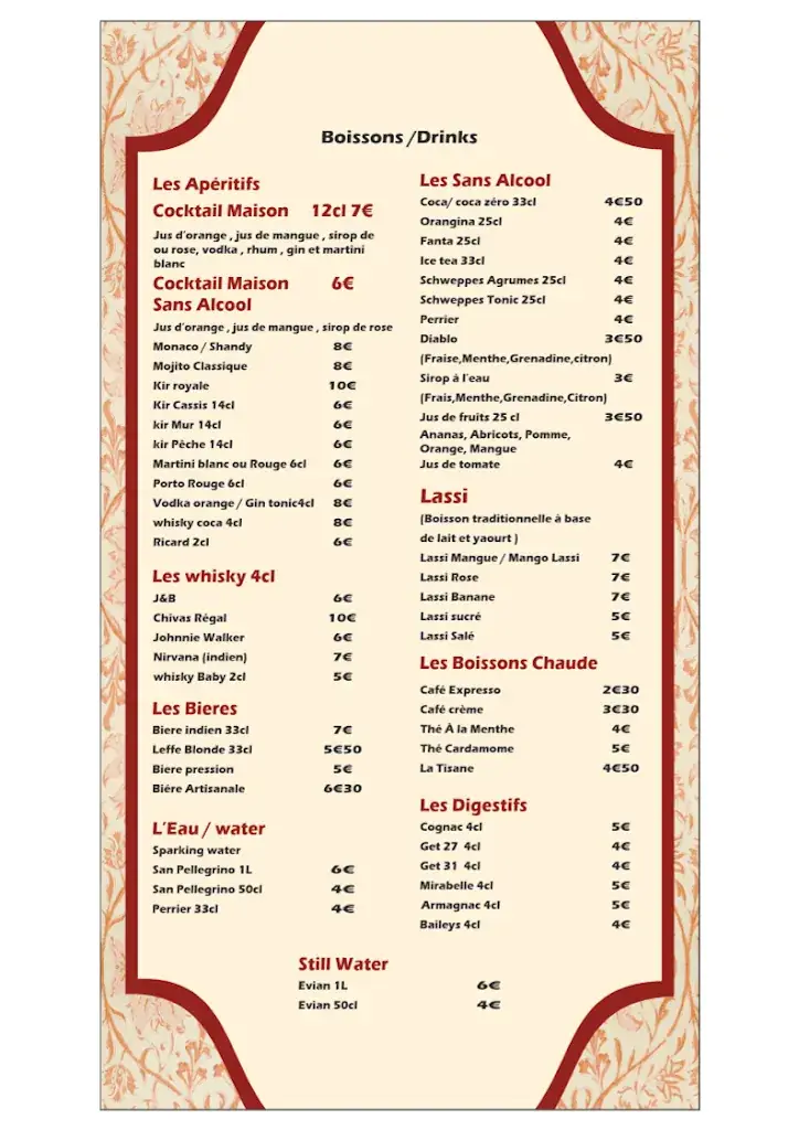 Menu_TAJ MAHAL_Normandie_image_4
