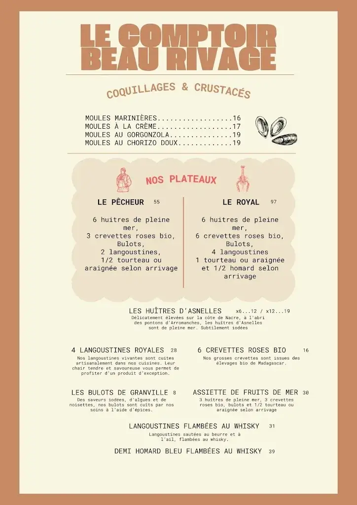 Menu_Le comptoir du Beau Rivage_Luc-sur-Mer_image_2