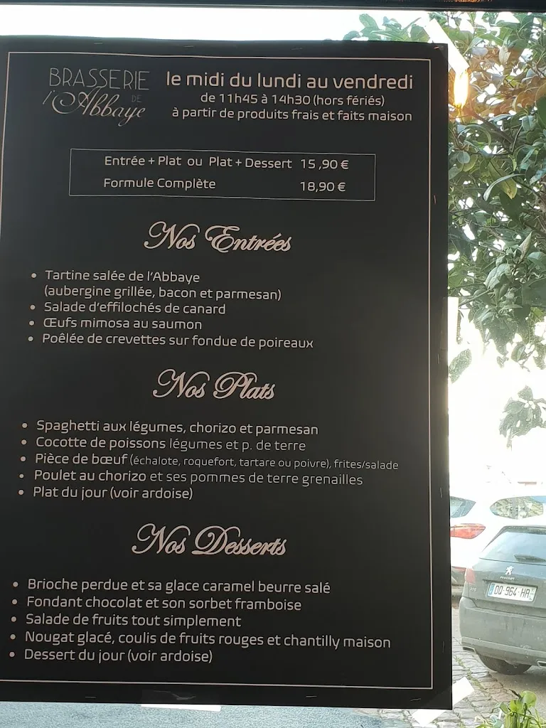 Menu_La Brasserie De L'abbaye_Montivilliers_image_1