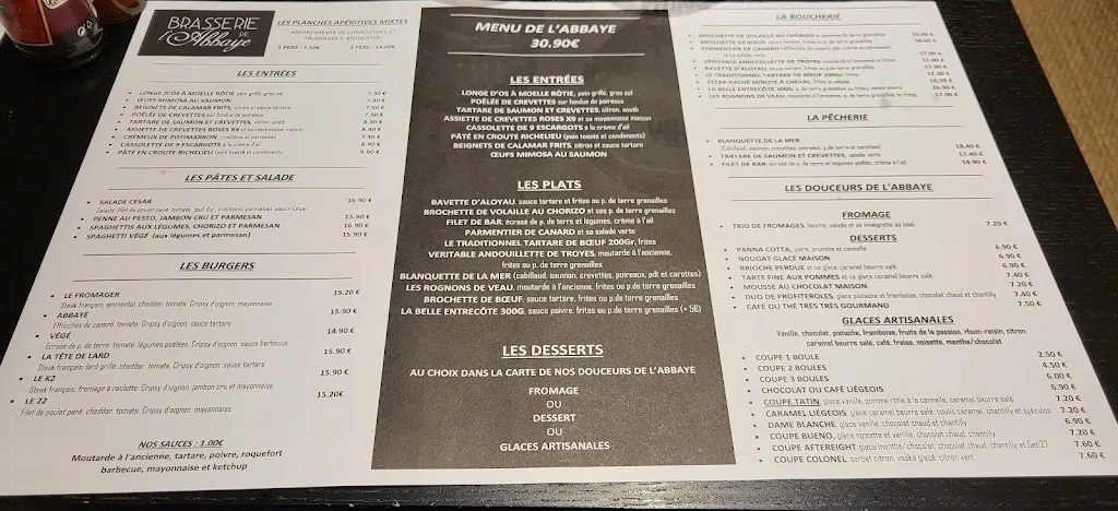 Menu_La Brasserie De L'abbaye_Montivilliers_image_2