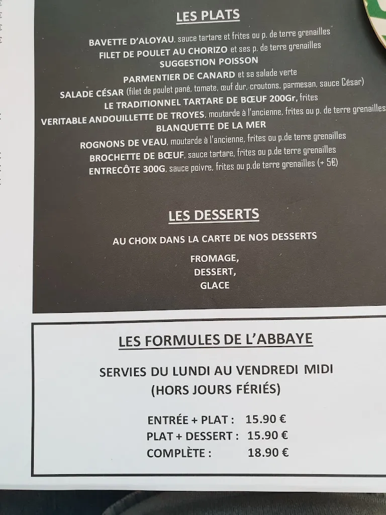 Menu_La Brasserie De L'abbaye_Montivilliers_image_3