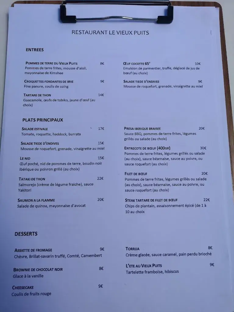 Menu_Le Vieux Puits Restaurant_Pont-Audemer_immagine_3