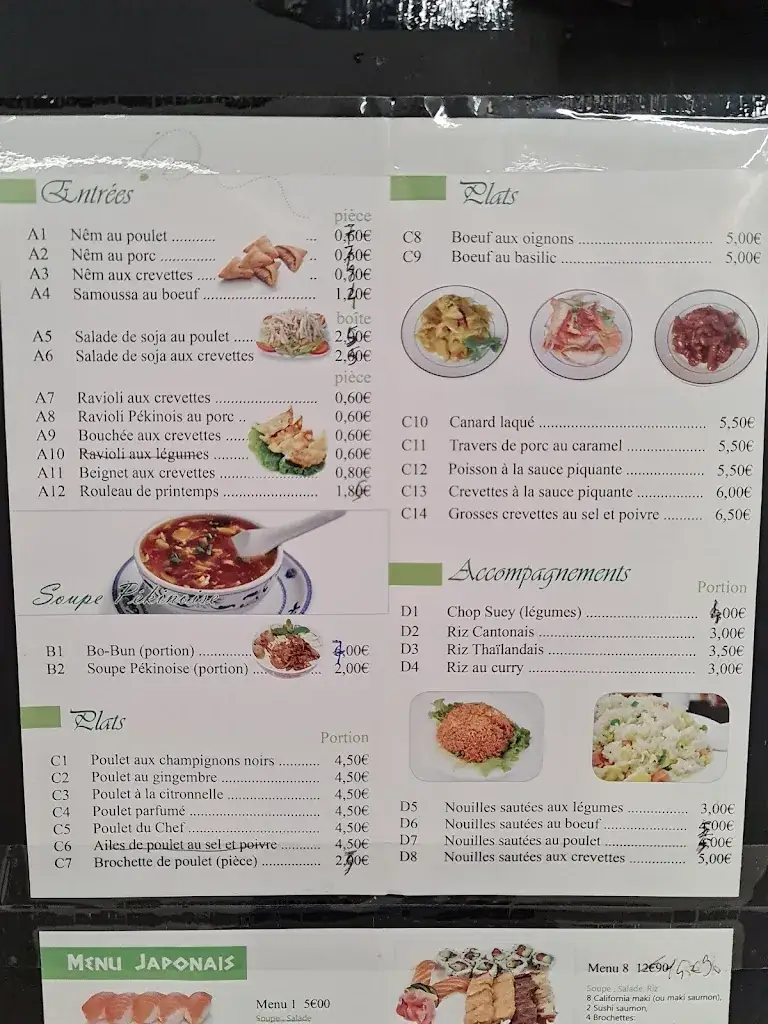 Menu_Aux Delices de Jeannes - Specialités Chinoises et Japonaises_Louviers_image_1