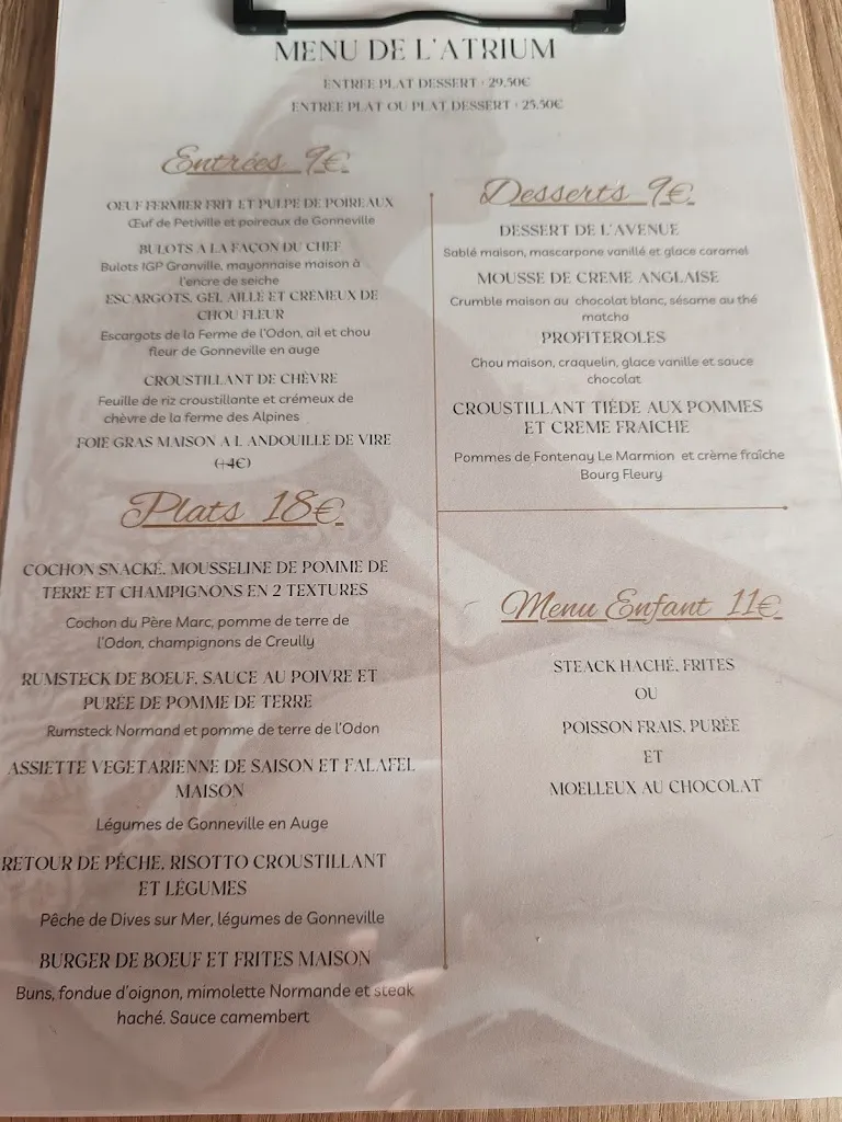 Menu_L’Atrium Cuisine locale_Merville-Franceville-Plage_immagine_1