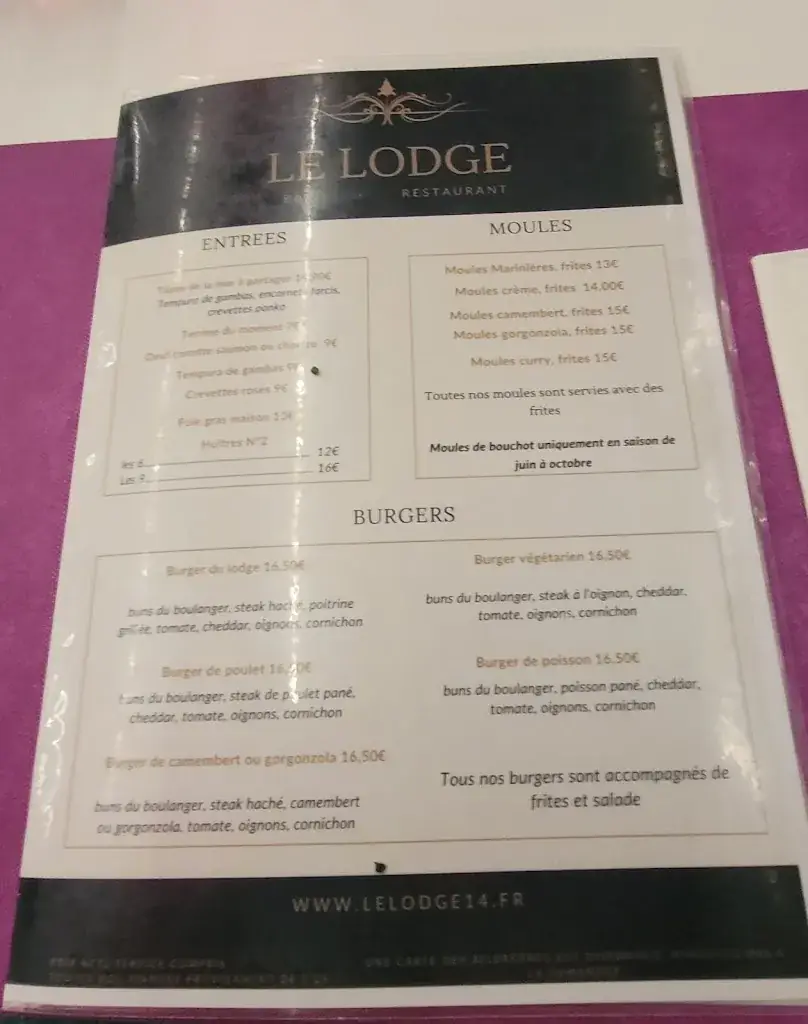 Menu_Restaurant Le Lodge_Merville-Franceville-Plage_immagine_3