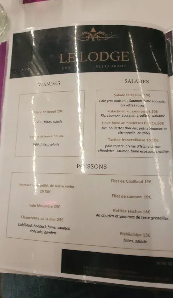 Menu_Restaurant Le Lodge_Merville-Franceville-Plage_immagine_4