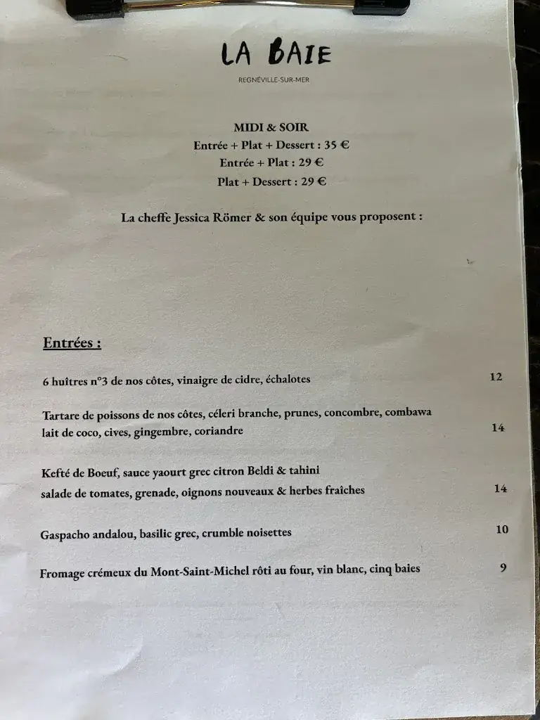 Menu_Hostellerie de la Baie_Regnéville-sur-Mer_image_2