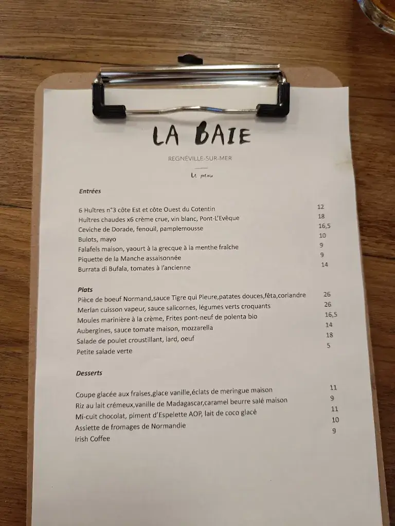 Menu_Hostellerie de la Baie_Regnéville-sur-Mer_image_4