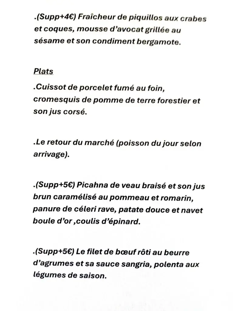 Menu_Restaurant de la Paquine_Ouilly-du-Houley_image_2