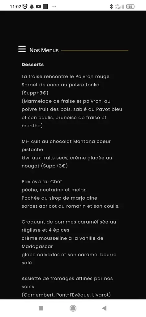 Menu_Restaurant de la Paquine_Ouilly-du-Houley_image_3
