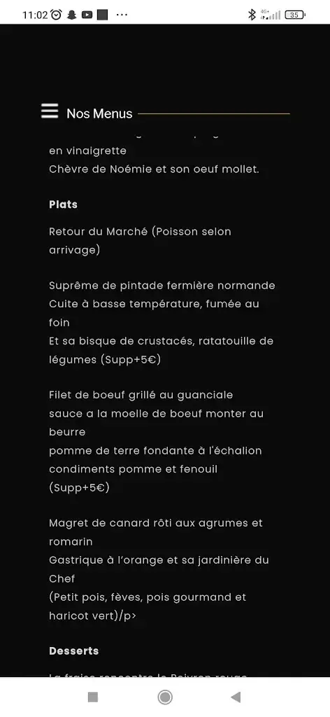 Menu_Restaurant de la Paquine_Ouilly-du-Houley_image_4