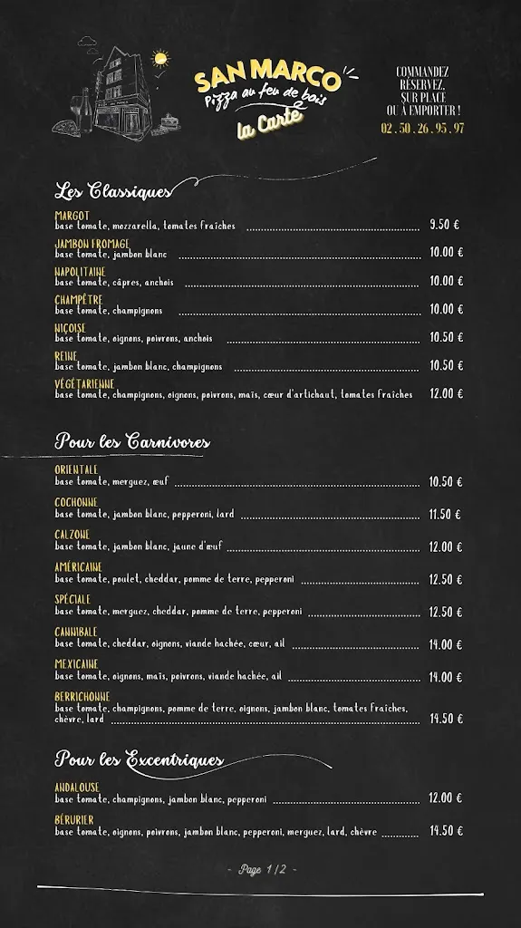Menu_Pizza San Marco Mortain_Mortain-Bocage_image_1