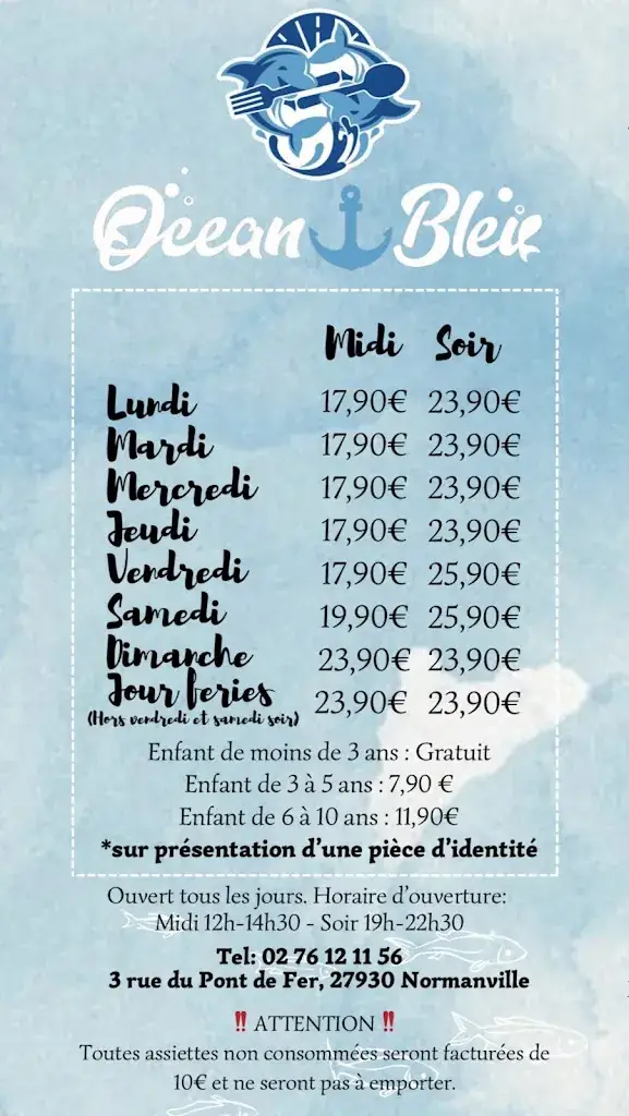 Menu_Restaurant Ocean bleu_Normanville_image_3