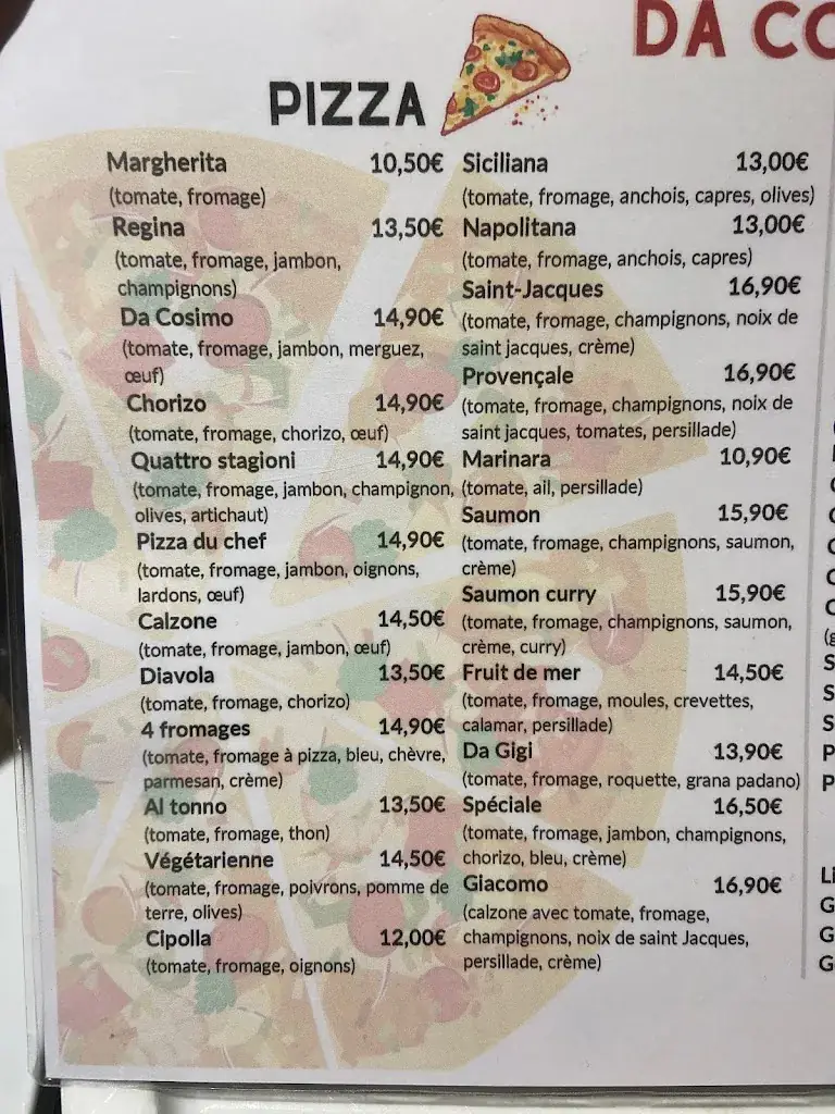 Menu_Da Cosimo_Orival_image_1