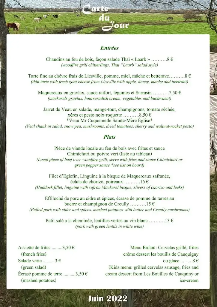 Menu_Auberge de l'Ouve_Picauville_image_2
