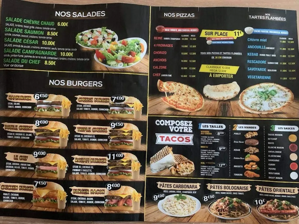 Menu_Roza'm Pizza Tacos & Burgers Grill_Périers_imagen_1