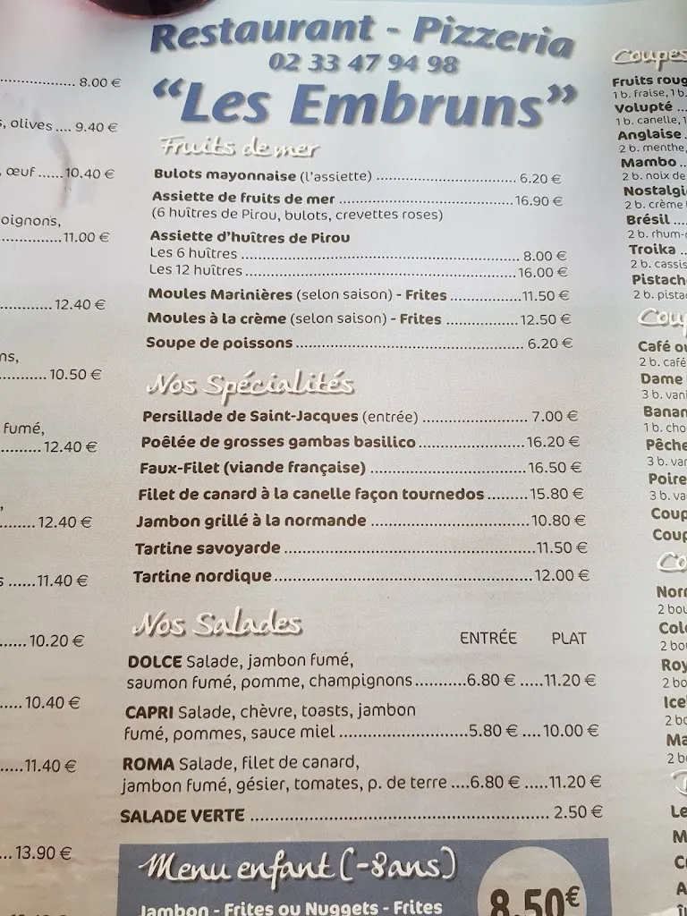 Menü_Les Embruns Pirou-Plage_Pirou_Bild_2