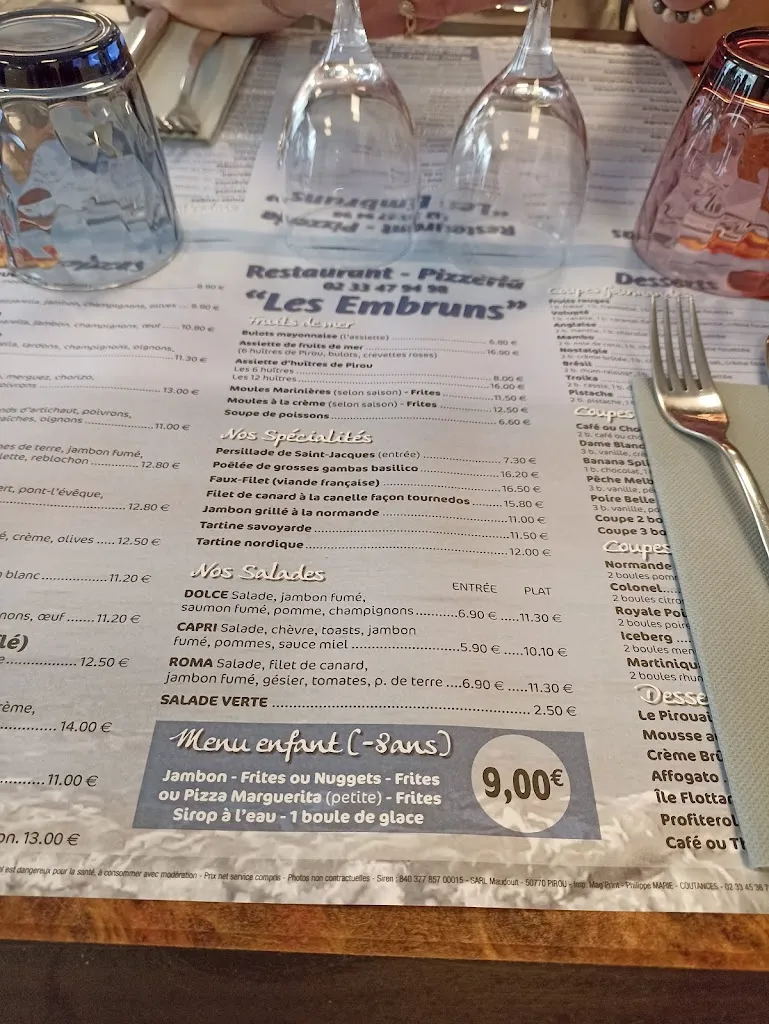 Menü_Les Embruns Pirou-Plage_Pirou_Bild_3