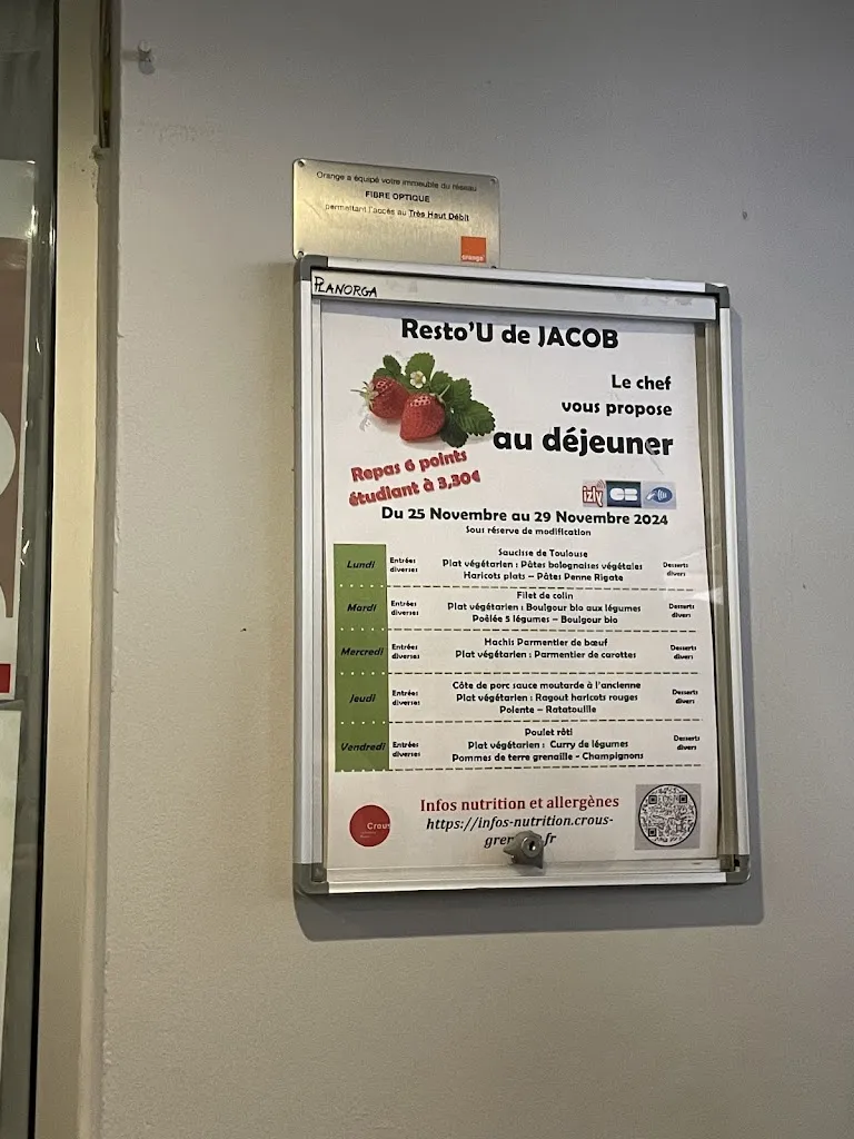 Menu_Restaurant universitaire Jacob-Bellecombette - Crous Grenoble Alpes_Jacob-Bellecombette_immagine_2