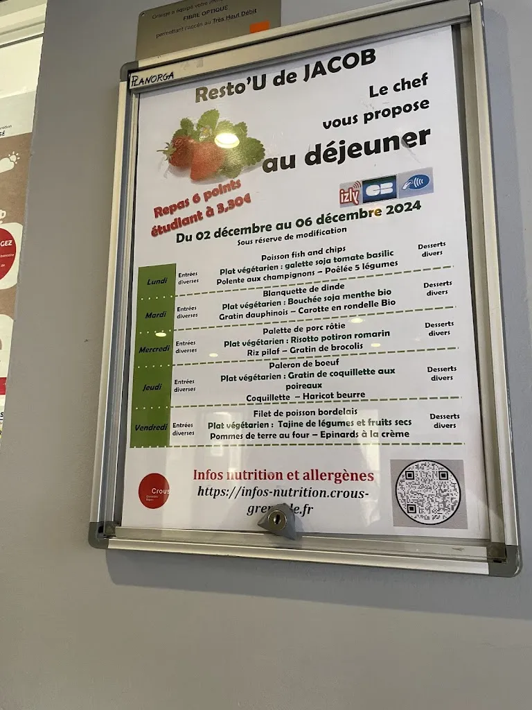 Menu_Restaurant universitaire Jacob-Bellecombette - Crous Grenoble Alpes_Jacob-Bellecombette_immagine_4