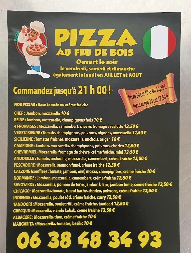 Menu_La Pizza au feu de bois_Pirou_image_1
