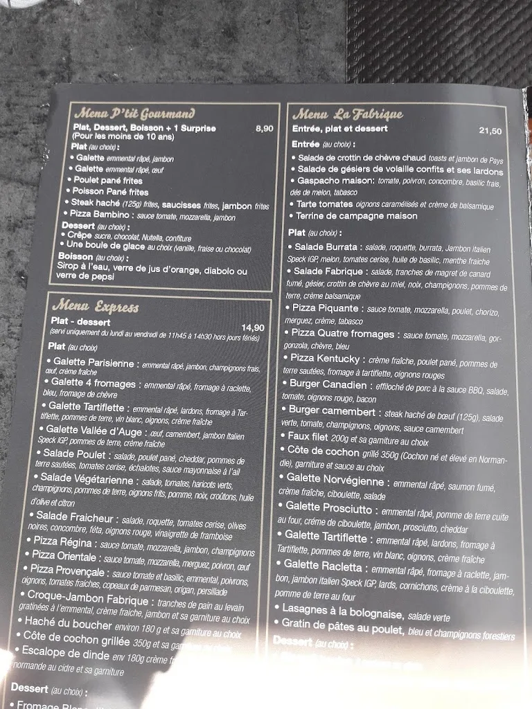 Menu_Restaurant La Fabrique_Tourville-la-Rivière_image_4