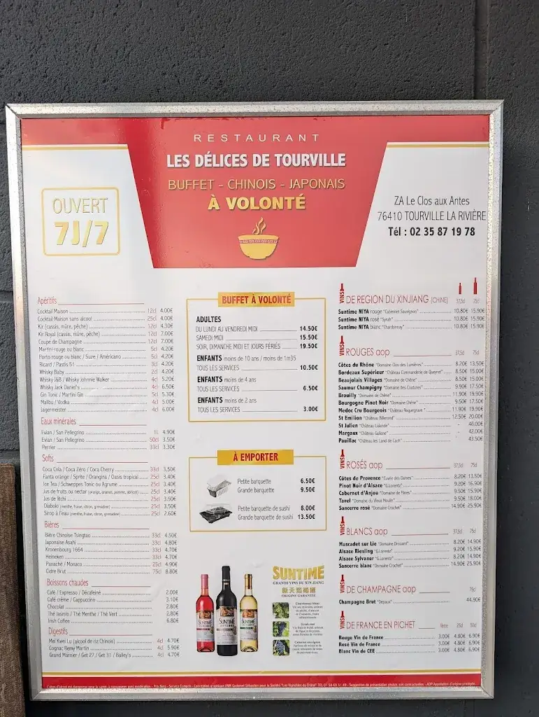 Menu_Les délices de Tourville Buffet à volonté Restaurant asiatique_Tourville-la-Rivière_image_3
