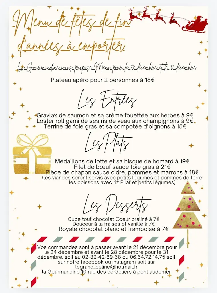 Menu_La Gourmandine_Pont-Audemer_image_1