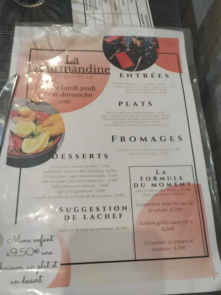 Menu_La Gourmandine_Pont-Audemer_image_3