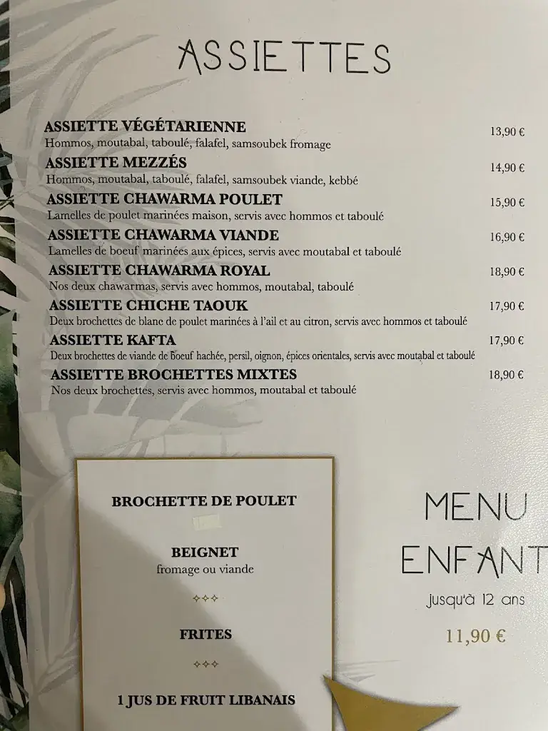 Menu_La Côte Du Liban_Pont-Audemer_image_1