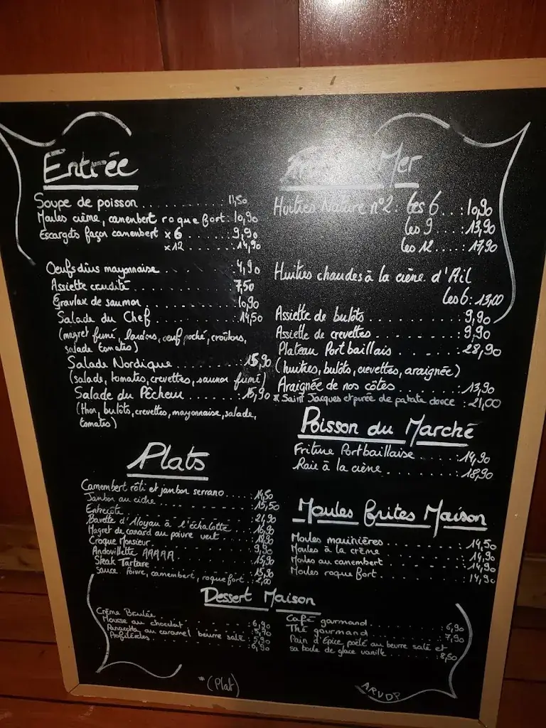 Menu_RESTAURANT AU RENDEZ-VOUS DES PECHEURS_Port-Bail-sur-Mer_image_1