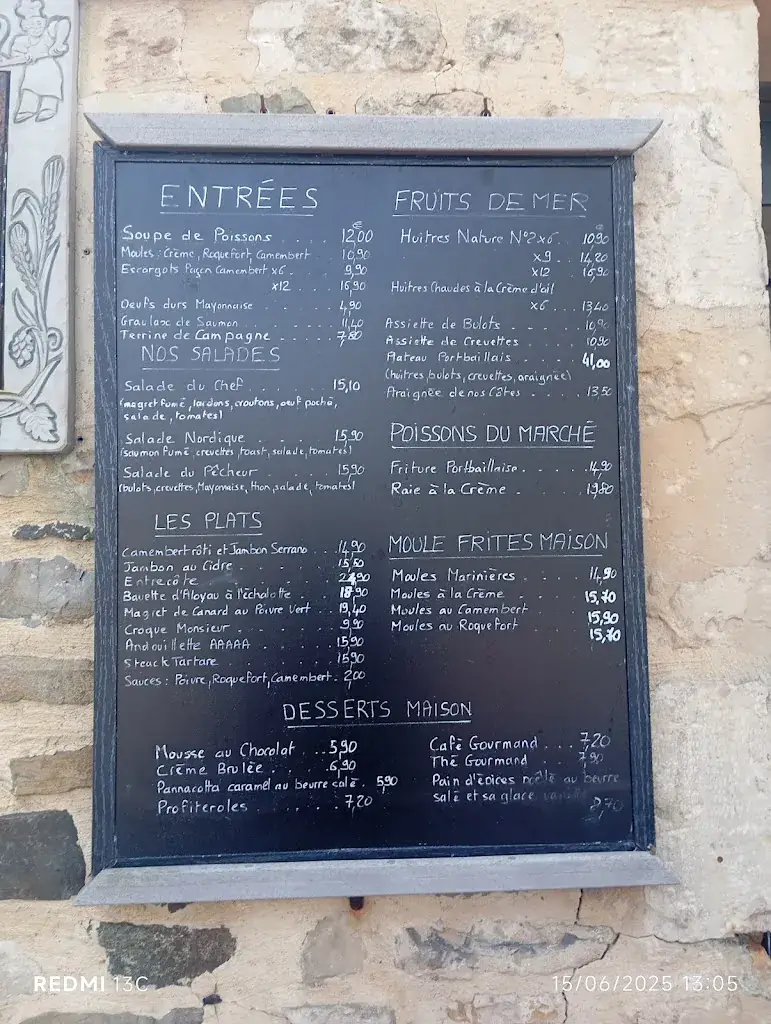 Menu_RESTAURANT AU RENDEZ-VOUS DES PECHEURS_Port-Bail-sur-Mer_image_3