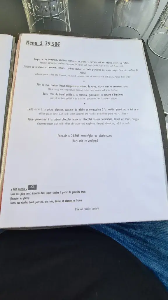 Menü_La Table des 2 Marcel_Port-en-Bessin-Huppain_Bild_1