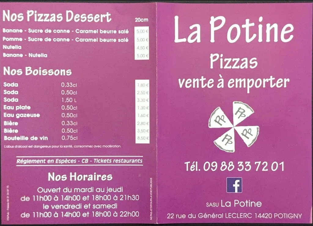 Menu_La Potine_Potigny_imagen_2