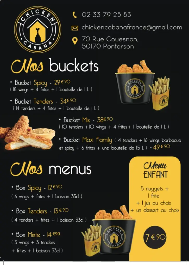 Menu_CHICKEN CABANA :Croquez, savourez, recommencez !_Pontorson_image_4