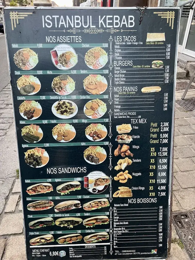 Menu_Istanbul Kebab pontorson mont saint michel_Pontorson_image_2