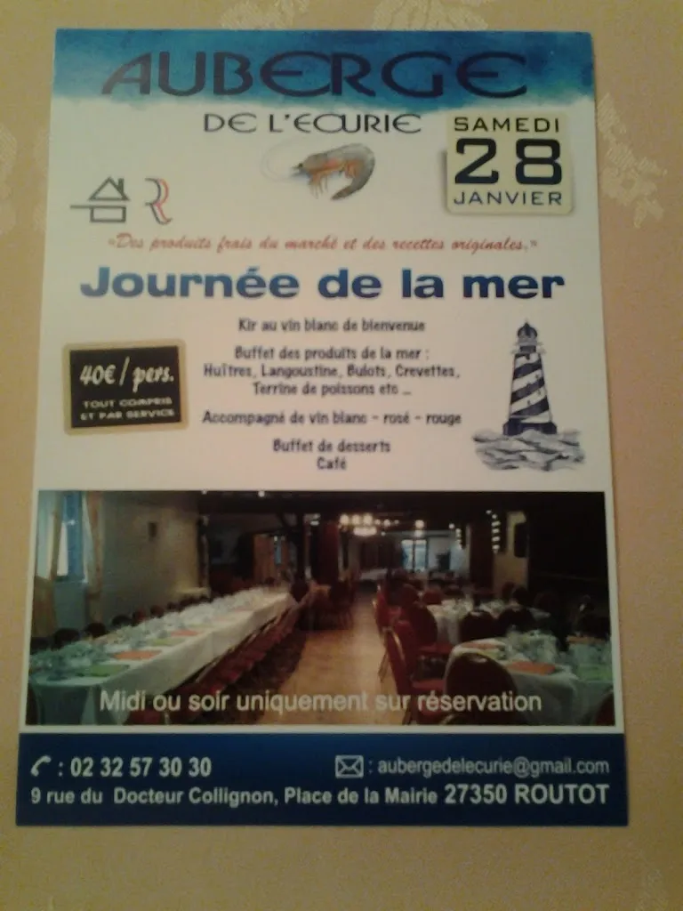 Menu_Auberge L'Ecurie_Routot_image_1