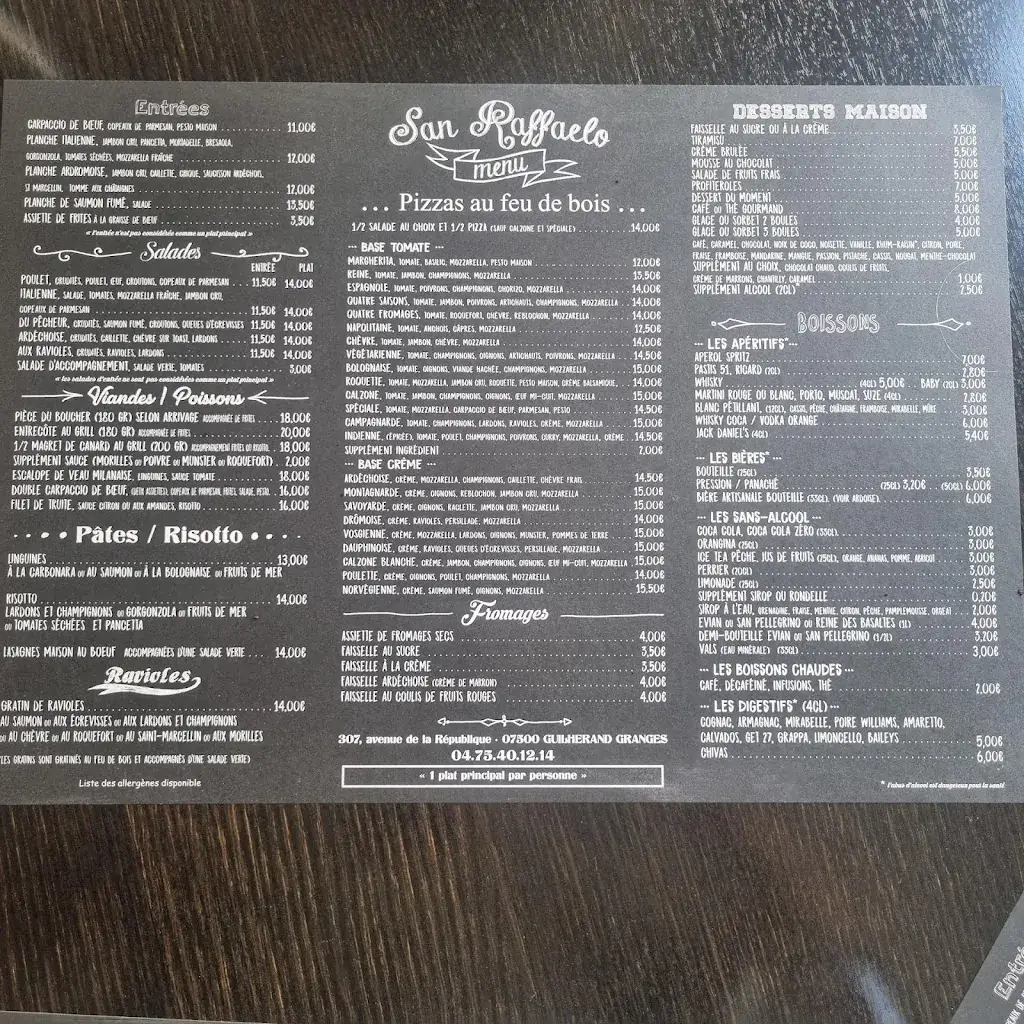 Menu_San Raffaelo_Guilherand-Granges_imagen_1