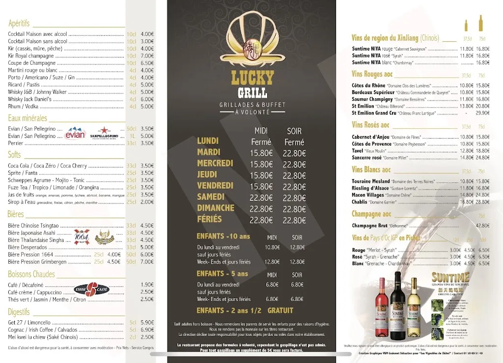 Menu_LUCKY GRILL / RESTAURANT ASIATIQUE BUFFET À VOLONTÉ_Saint-Sulpice-sur-Risle_immagine_1