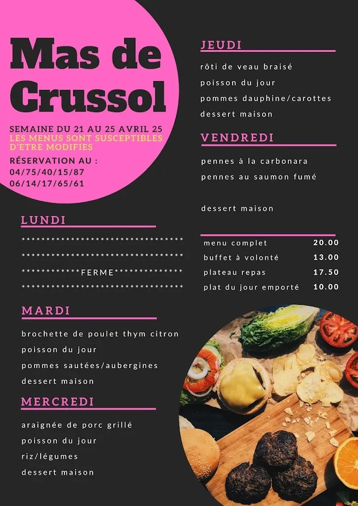 Menu_Le Mas de Crussol_Guilherand-Granges_image_1